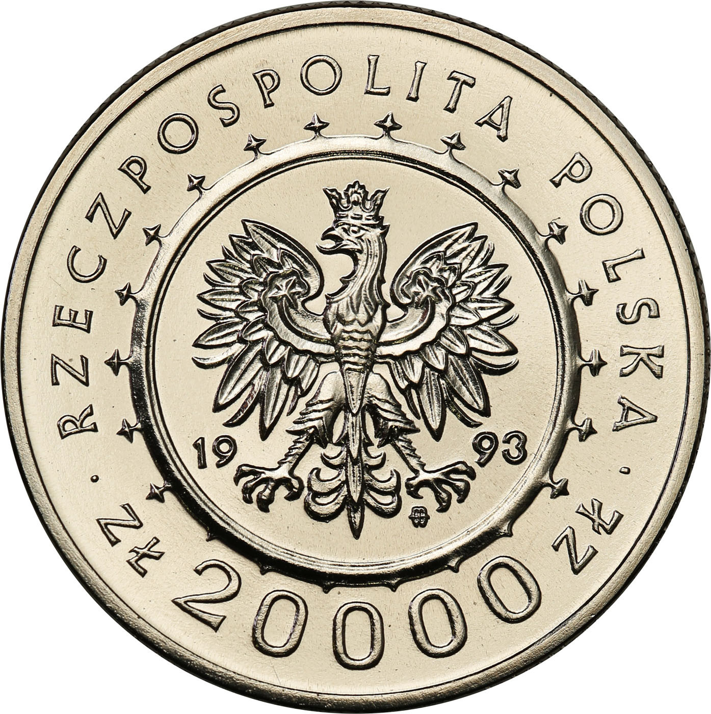 PRL. PRÓBA Nikiel 20 000 złotych 1993 – Zamek w Łańcucie